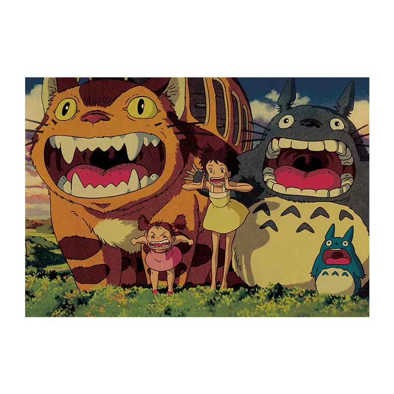 AIMEER Hayao Miyazaki аниме Мой сосед Тоторо Модель M крафт бумага Ретро плакат для кафе бар