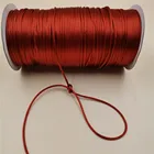 2 мм X 20 м Кофе красного цвета Rattail атласный шнур китайский Заплетенный в узел Строка ювелирных изделий Бисер веревка R713