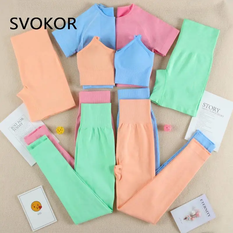 

Комплект Спортивный женский из 2 предметов, бесшовный, с бюстгальтером пуш-ап