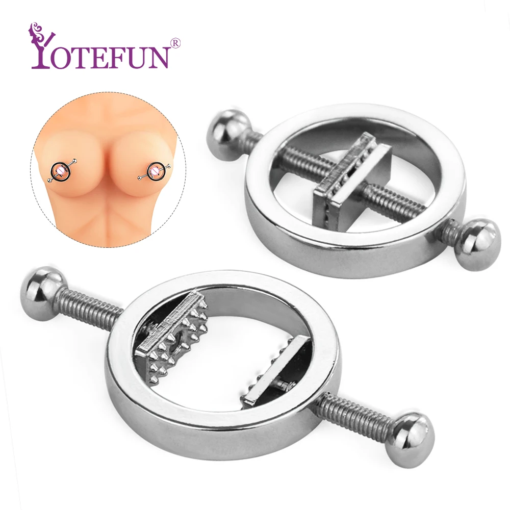 2 шт. зажимы для сосков металлические груди регулируемые секс Фетиш Секс игрушки