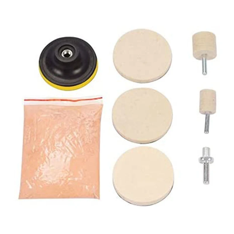 

8Pcs 120G Cerium Oxide Glass Polishing Powder Kit for Deep Scratch Remover for Windscreen Windows Glass Cleaning Scratch