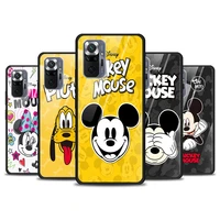 lovely disney mickey for xiaomi redmi note 10 pro max 10s 9t 9s 9 8t 8 7 pro 5g luxury tempered glass phone case cover
