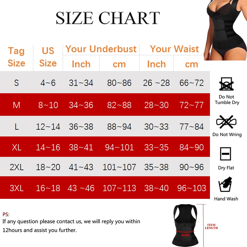 

Neoprene Body Shaper Women Waist Trainer Corset Zipper Vest Cincher Tank Top with Adjustable Straps Waist Shapewear