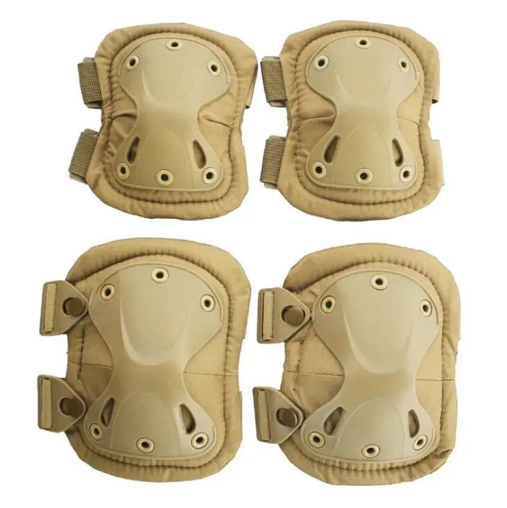 Kneepad elbow pads Военная Тактическая Защитная Экипировка наколенники налокотники страйкбол Пейнтбол Боевая Охота скейт скутер наколенники Спортивная безопасность - Цвет: Kneepad elbow pads