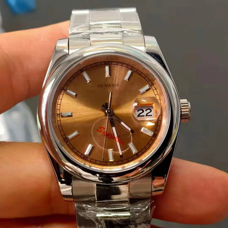 

2021 new 36mm automatic mechanical watch 316L stainless steel rose gold dial 16233 ladies wrist