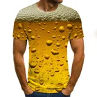 Футболка мужская, повседневная, с забавным пиво-принтом, летняя, для вечеринок, эластичная, 6XL, Мужская 3D футболка