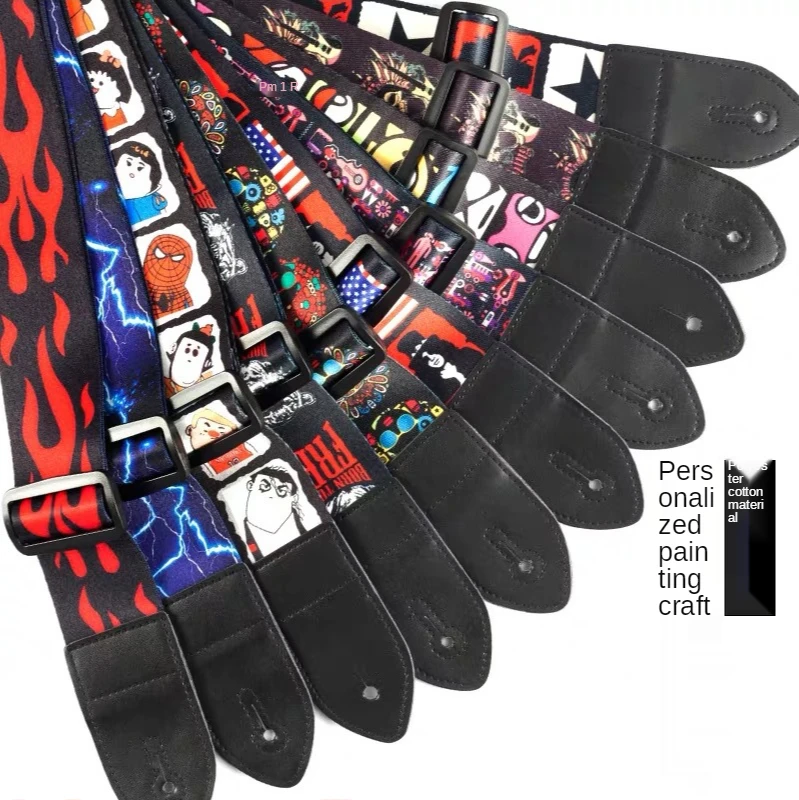 gitarre strap ethnische stil verbreitert akustische gitarre gurt elektrische gitarre polyester gedruckt gitarre strap gitarre zubehör free global