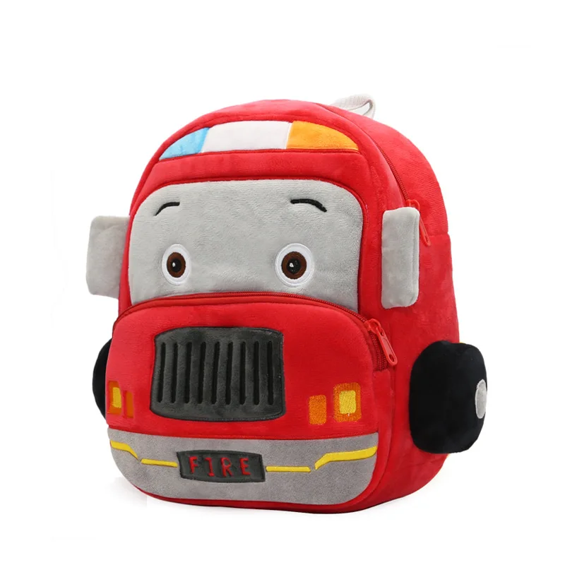 Плюшевая школьная сумка с мультипликационным автомобилем 3D автобус пожарная