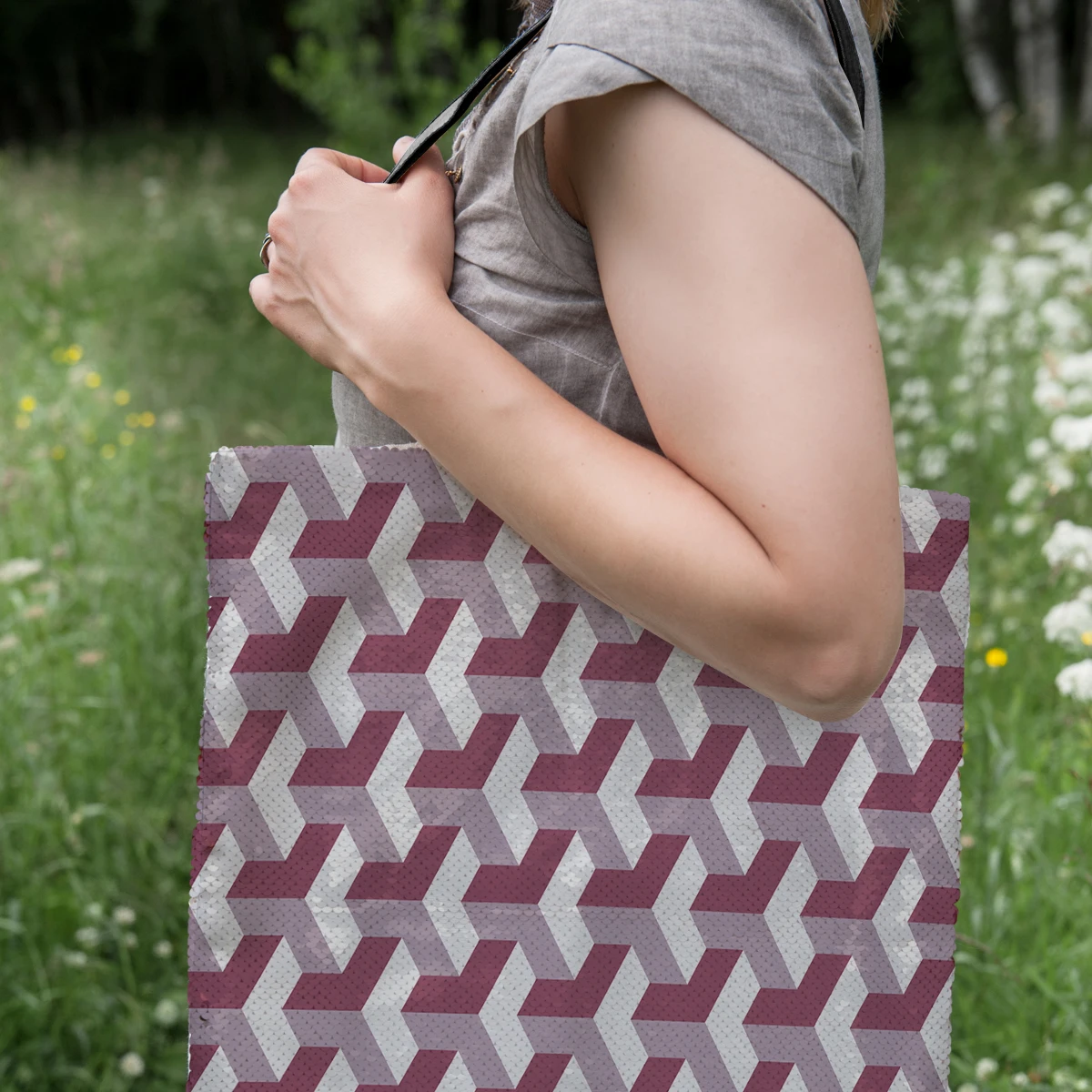 Абстрактная однотонная Геометрическая сумка на плечо новая холщовая