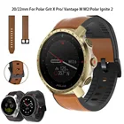 Ремешок кожаный для часов Polar ignite 2 Vantage M M2UniteGrit X, 20 22 мм