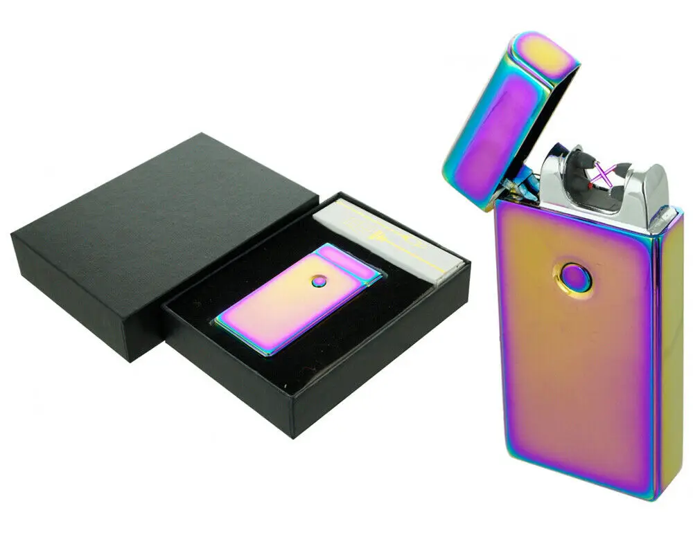 

Dual Arc Electric USB Lighter Rechargeable Plasma Windproof Flameless Rainbow