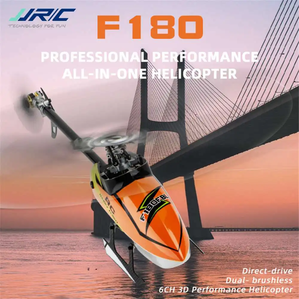 

JJRC F180 6CH 3D 6G System Dual Brushless Direct Drive Motor Flybarless w/ S-FHSS RC Helicopter Aircraft BNF/RTF Model VS E180