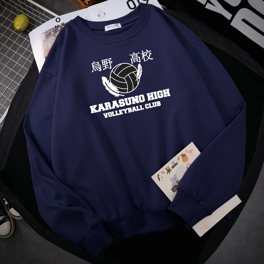 

Толстовка Haikyuu Karasuno мужская с принтом для старшей школы, хипстерская Повседневная Толстовка, Свободный свитшот в стиле хип-хоп, флисовая спо...