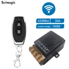 433 МГц Беспроводной РЧ пульт дистанционного управления Управление переключатель переменного тока 220V 1CH 30A приемника радиорелейной и 2 канала 433 МГц пульт дистанционного управления для водяной насоссветильникдвигатель постоянного тока