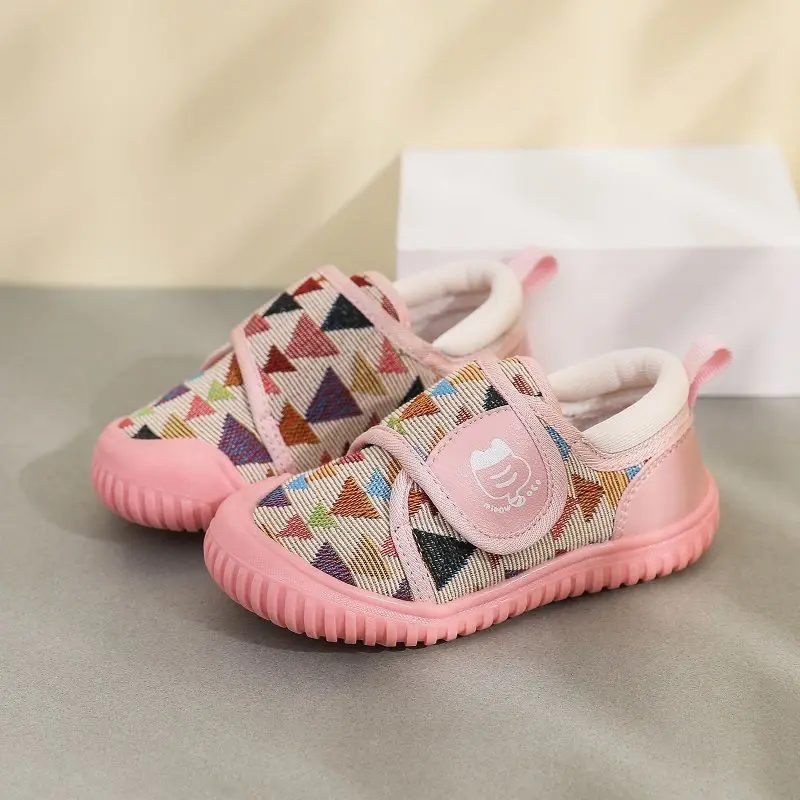 

Spring and Autumn 2021 New Children's Shoes Boys and Girls Cloth Shoes Baby Single Shoe Magic Stick Soft Sole Non-Slip