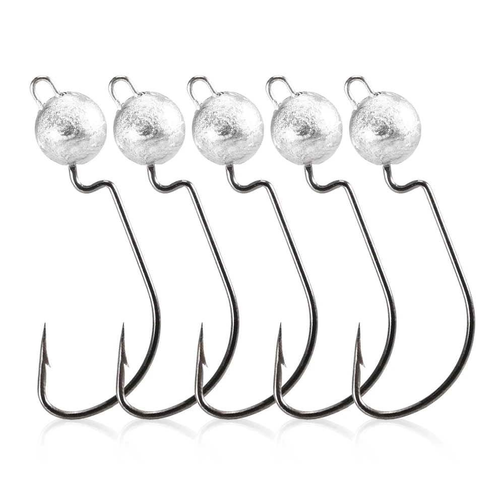 5 шт./5 г/7 г/10 г колючий крючок джиг Крючки набор мягкой приманки под червя