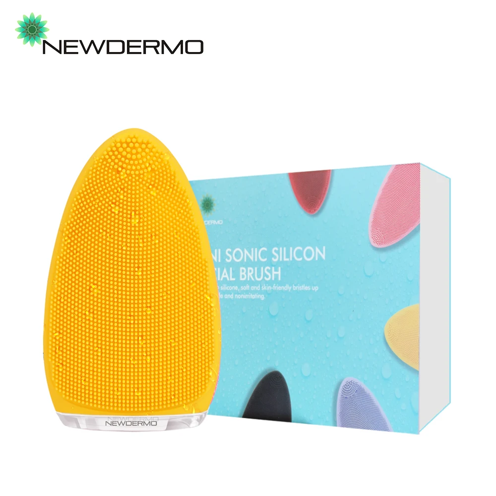 Электрическая щетка для чистки лица NEWDERMO силиконовая USB водонепроницаемость IPX7