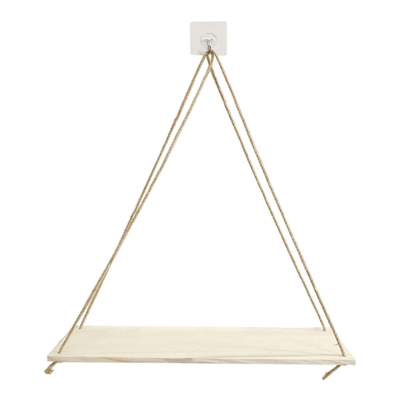 

Wooden Wall Swing Shelf Flower Pot Rack Nordic Storage Rack Room Wall Hanging