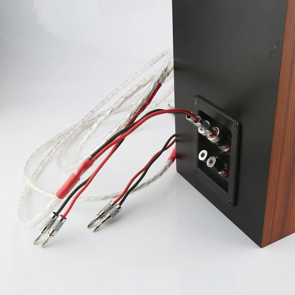 Высококачественный аудиокраст AS220 одна пара Hi-Fi посеребренный кабель динамика