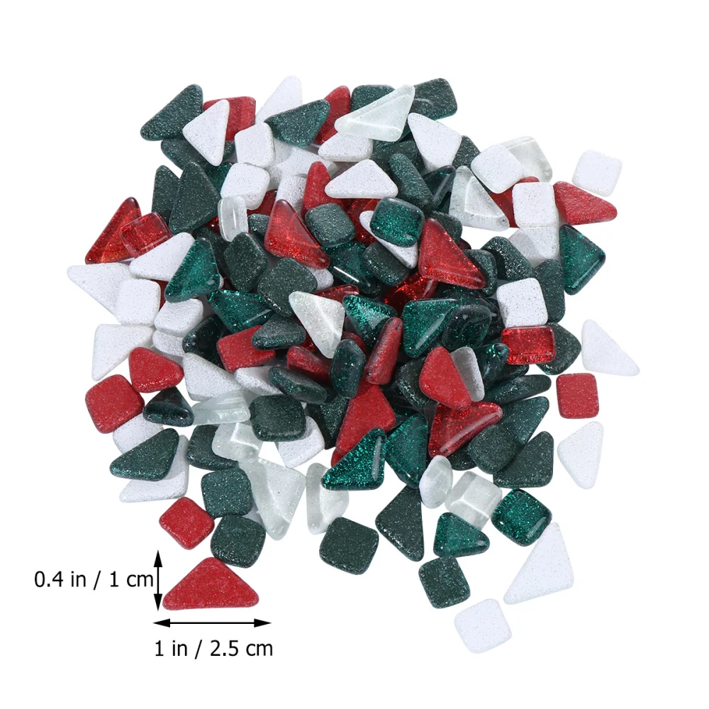 

Glitter Crystal Smooth Mosaic Stone Irregular Mosaic Stone Beautiful DIY Materials (300g, Grey)