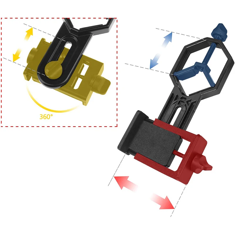 Адаптер StarDikor для сотового телефона с зажимом бинокулярного монокулярного