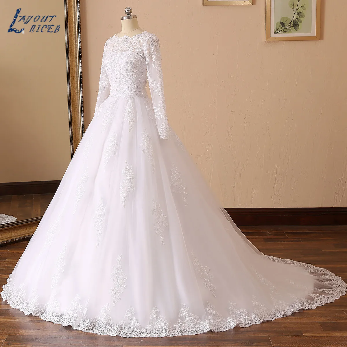 Одежда с длинным рукавом свадебное платье 2021 бальное Robe De Mariage Кружевная