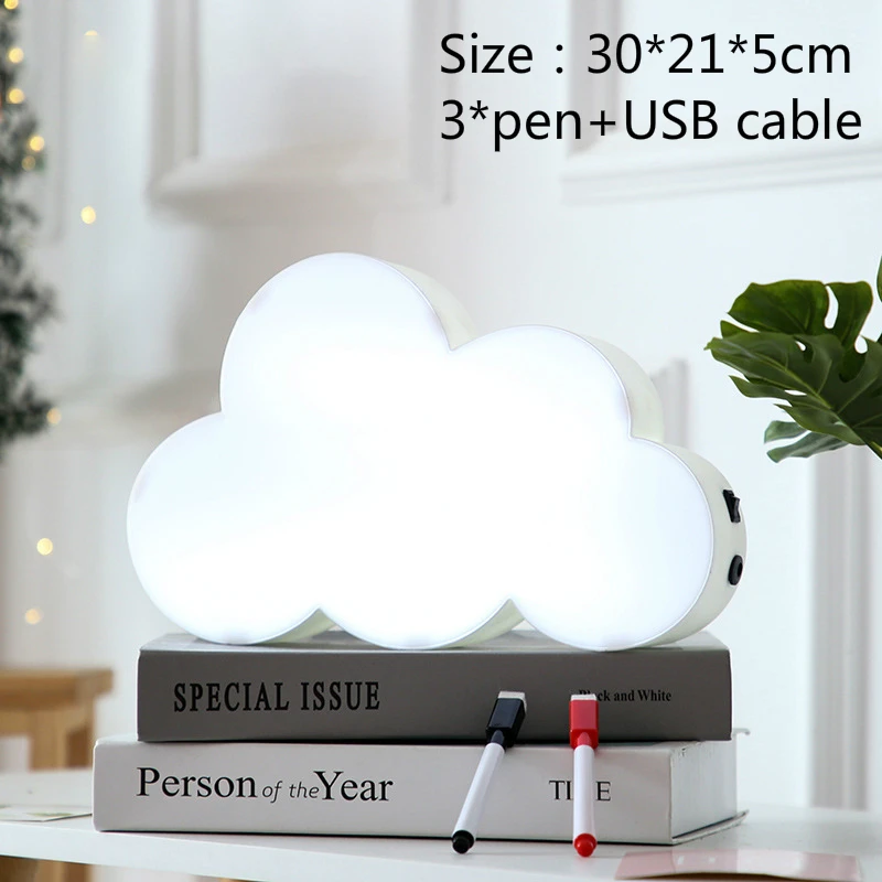 White Cloud USB Светильник с надписью Hinnixy s Box, перезаписываемый светодиодный ночник, рекламный светильник в форме звезды, Рождественский подарок - Испускаемый цвет: White Cloud USB