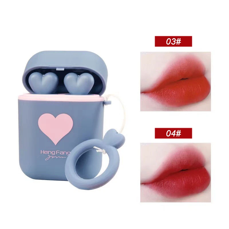 

Cute Velvet Double Tube Lipstick Matte Soft Lip Makeup Long Lasting Waterproof Easy To Wear Pigmented Brighten Lip Cosmetics