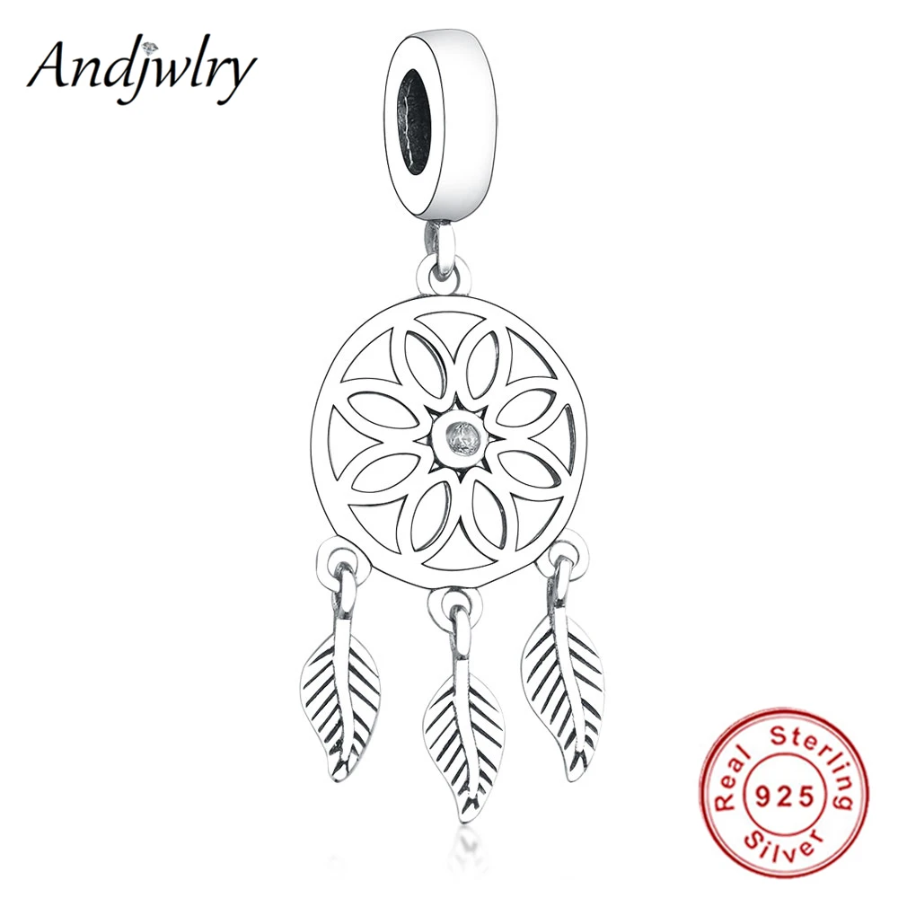 

Authentic 925 Sterling Silver Pendants Fit Original Pandora Charm Bracelets Dreamcatcher Dangle Charm DIY Jewelry Women Berloque