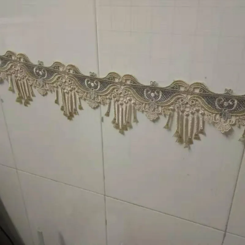 2 ярдов 182 см кружевная лента кисточка украшение лентами вышивка цветок тесьма