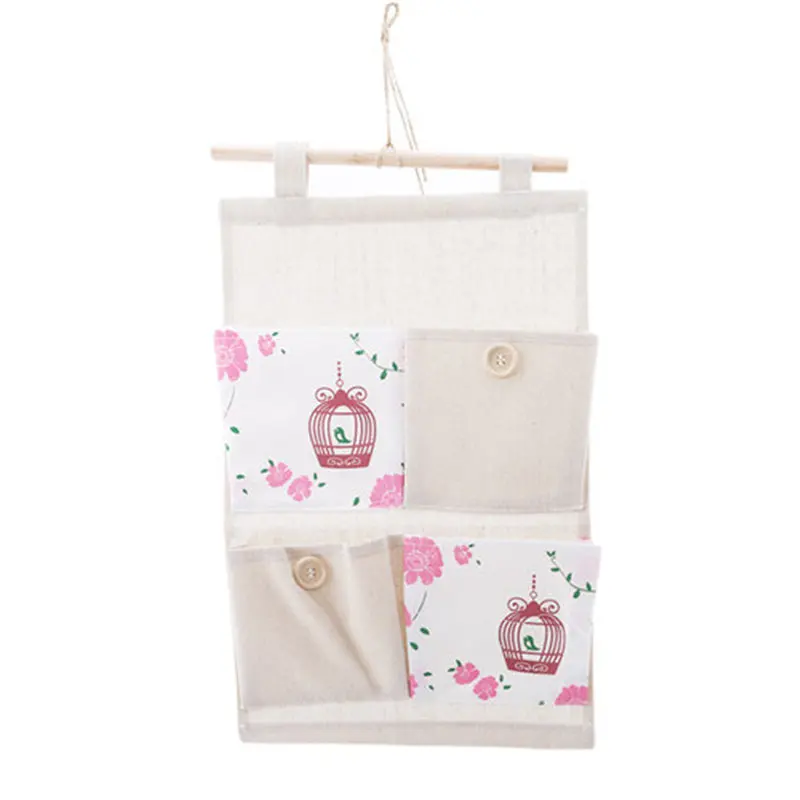 Чехол для хранения с рисунком птичьей клетки 4 отделения|Сумки вещей| |