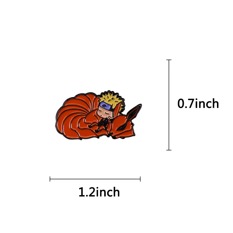 Kurama Cute Chibi Pin популярный ниндзя брошь в стиле аниме Nine Tails Power Badge Let He guard your sweet dreams! -