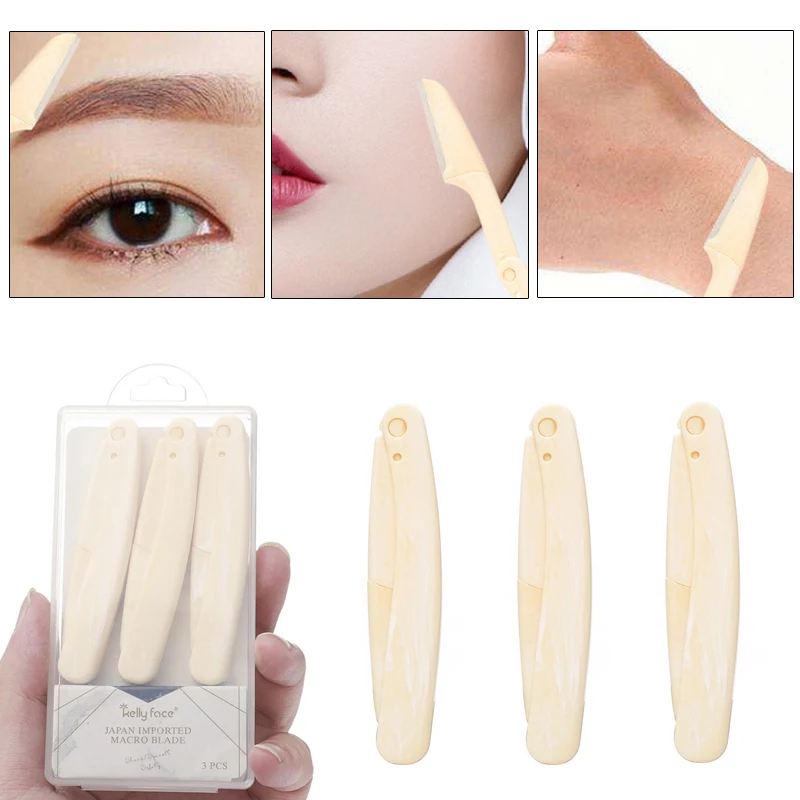 3 шт./кор. триммер для бровей безопасный острые лезвия Защитная сетка лезвие