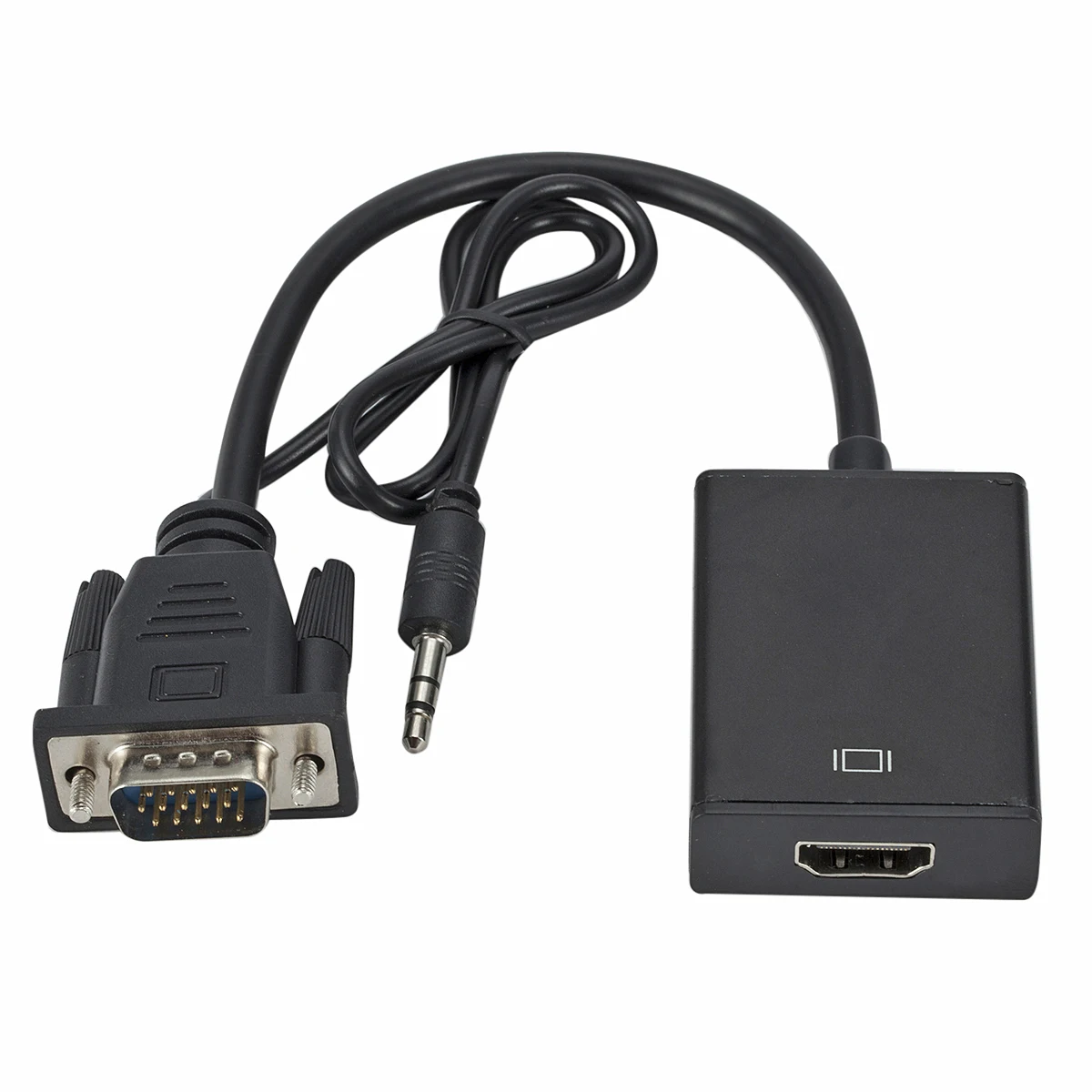 VGA к совместимому с HDMI конвертер Кабель-адаптер аудио Выход 1080P сплиттер для