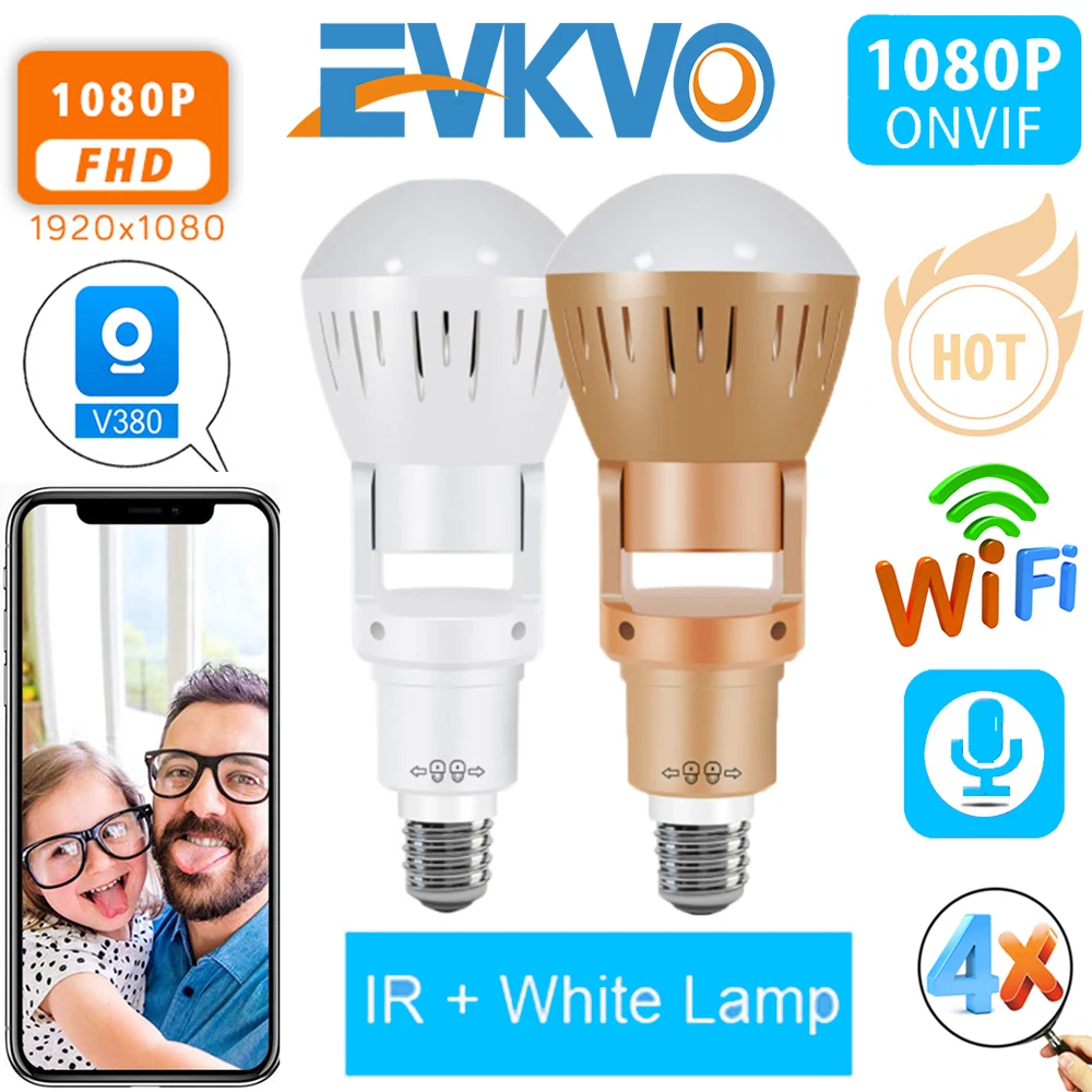 EVKVO 360 градусов объектив с рыбий глаз панорамная IP Камера наблюдения белого цвета