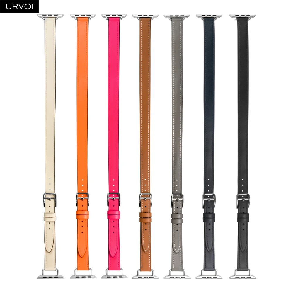 Браслет URVOI Attelage для Apple Watch band series 7 6 SE 5 4 321 сверхэлегантный ремешок из натуральной