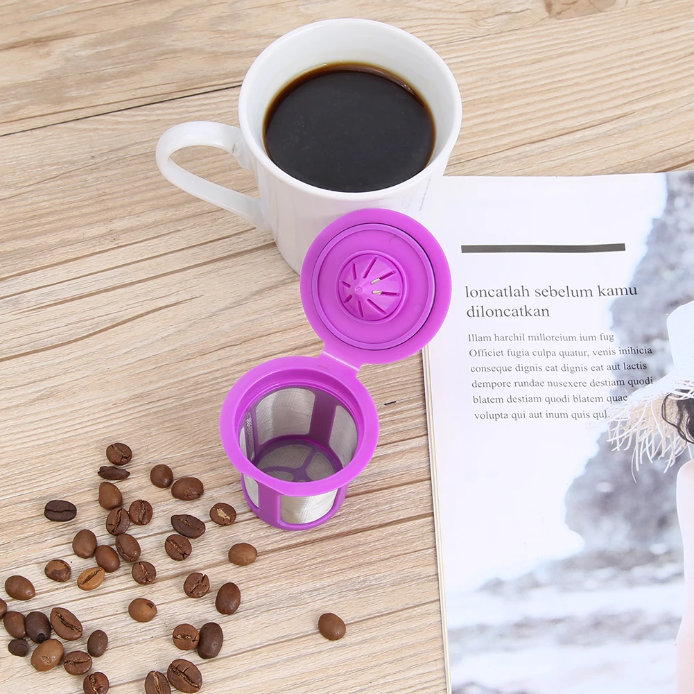 

Stainless Steel Coffee Filter Capsule Plastic Reusable Cycle Filter Cup Filter Basket Kitchen Accessories Coffee Crusher Filter