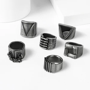 Мужское кольцо с треугольным викингом, из нержавеющей стали, винтажное классическое обручальное кольцо для парня на Рождество 2020, подарок sr067