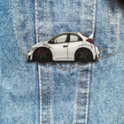 Модные Винтажные булавки, маленькая белая Автомобильная брошь, булавка для рюкзака, одежды, лацкана, пряжка для шарфа, акриловые ювелирные изделия, значки, подарок для детей