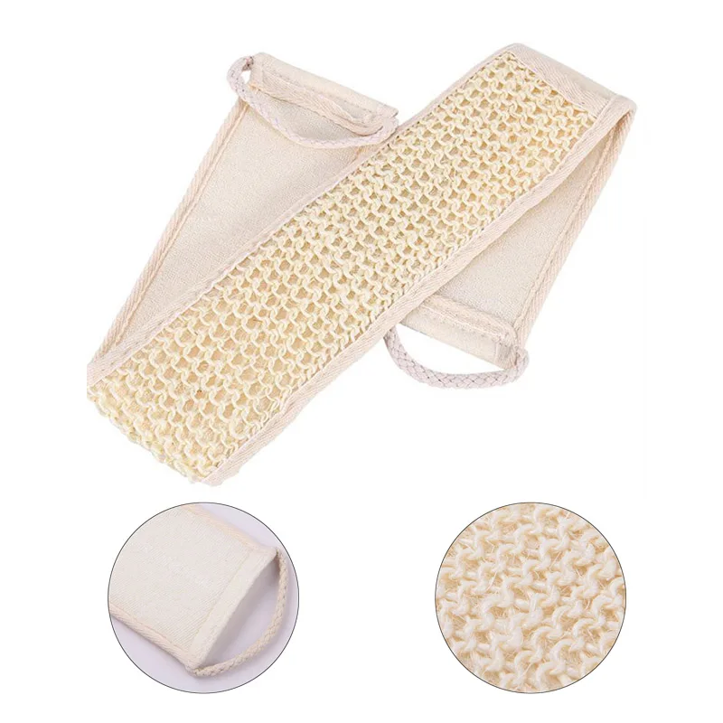 Сизаль для купания задняя полоска Горячая скруббер губка полотенце