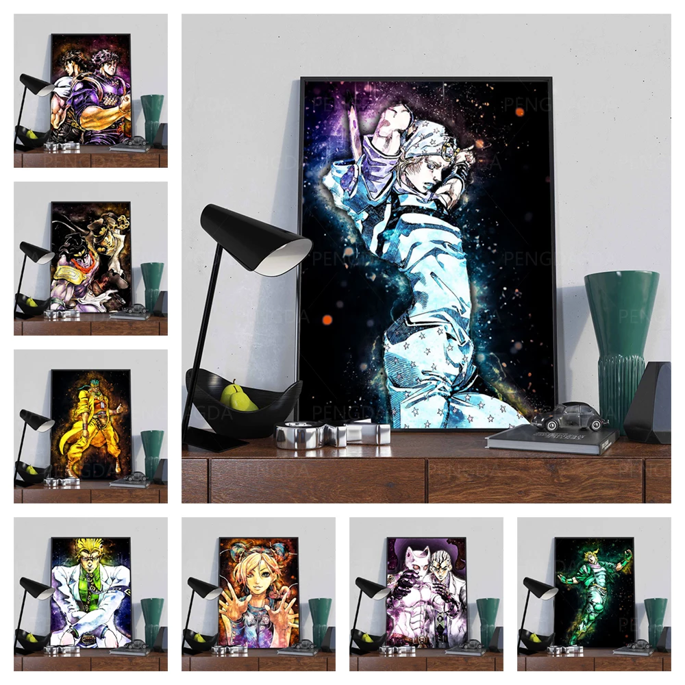 

HD Prints JoJo's Bizarre Adventure Canvas Painting Wall Art Comic Poster Home Decor For Living Room Modular Pictures No Frame