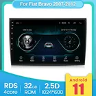 Автомобильный мультимедийный Dvd-плеер 2.5D IPS Android 2 ГБ + 32 ГБ 2 Din GPS аудио для Fiat Bravo 2007 2008 2009 2010 2011 2012 с поддержкой Wi-Fi BT