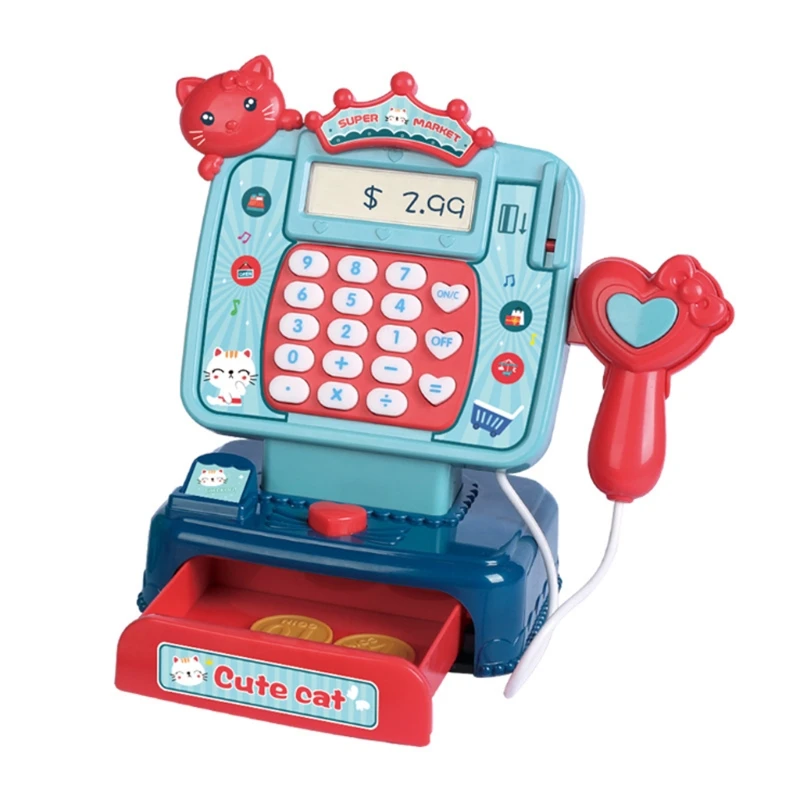 Кассовый аппарат со сканером игрушечный реальный калькулятор устройство для