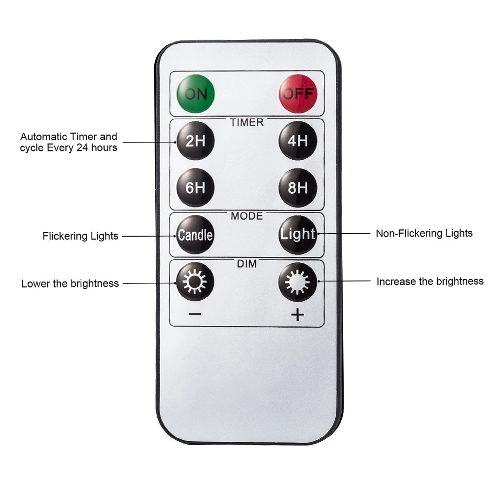 

3Pcs/Set Flameless Candles Light Lamp With Remote Control Night Light Battery Power LED Candles Light For Party Home Decoration