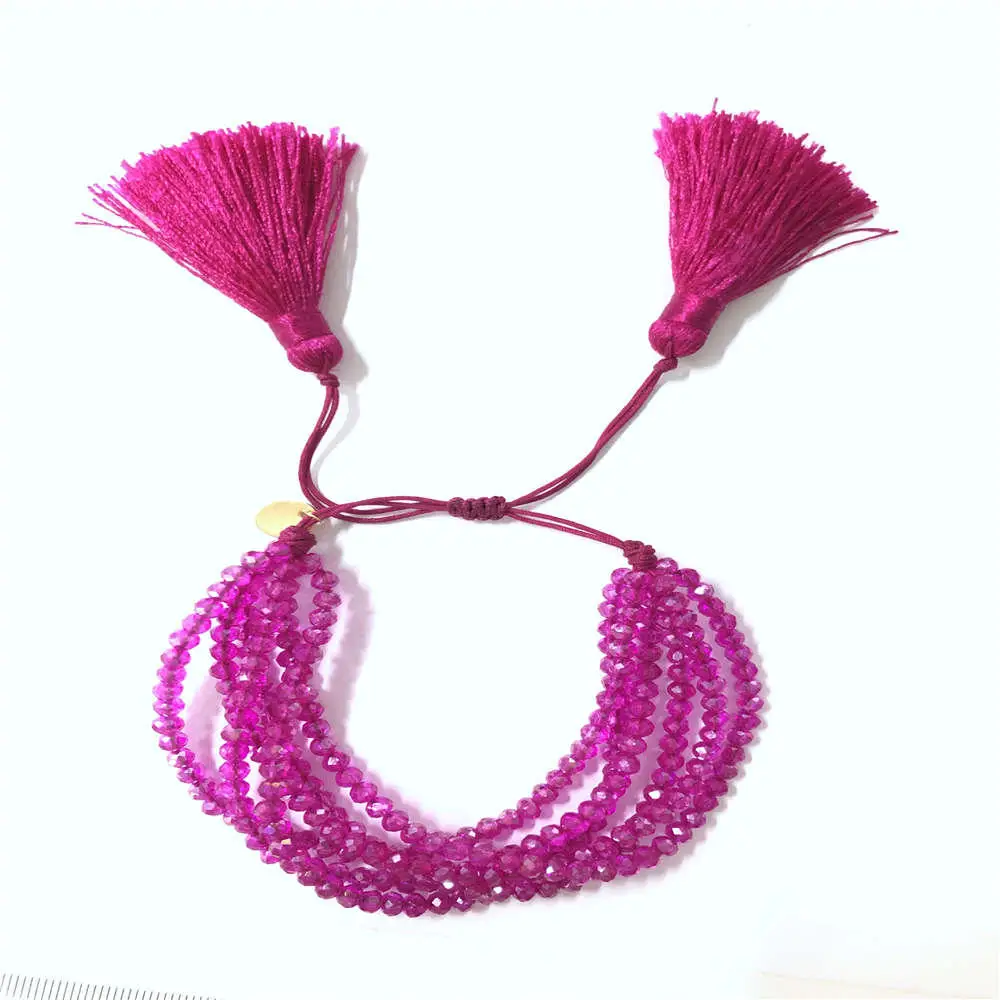 Go2boho MIYUKI браслет в виде сердца, пара браслетов, Mujer Moda, повязка на руку со сглаза, ювелирное изделие, фиолетовые браслеты с кристаллами для женщин, ручная работа