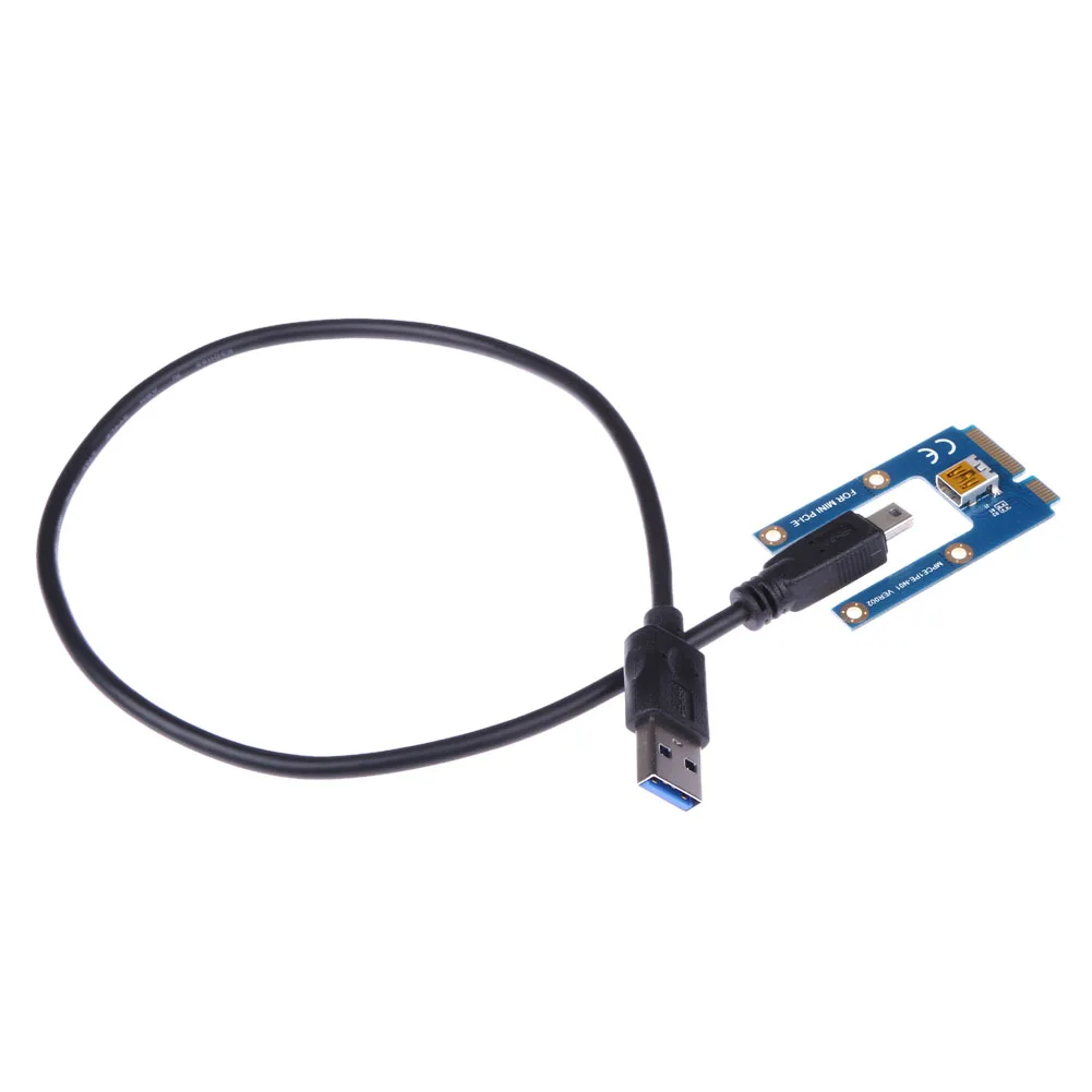 USB 3 0 Mini PCI-E к PCIe PCI Express от 1x до 16x удлинитель Райзер адаптер для карты питания SATA 6Pin