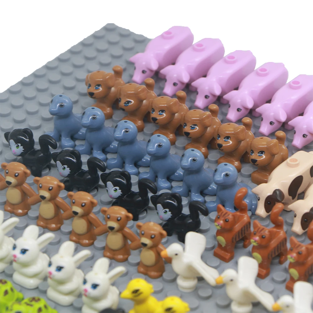 Город Друзья животные кубики MOC питомцы Мини фигурки парк зоопарк морские