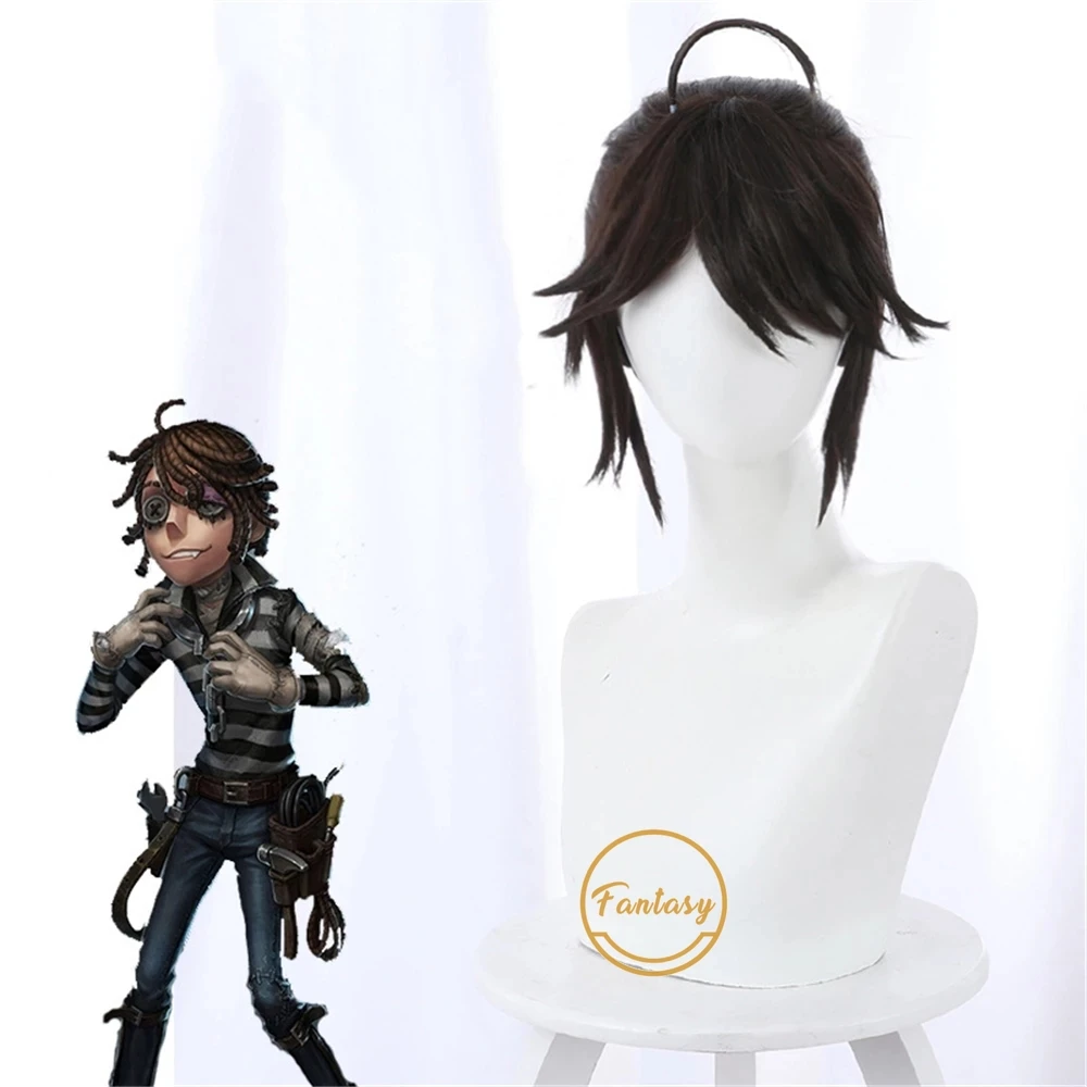 

Game Identity V Luca Balsa Cosplay Wig Short Black Heat Resistant Synthetic Hair Halloween Cosplay Wig+ Free Wig Cap