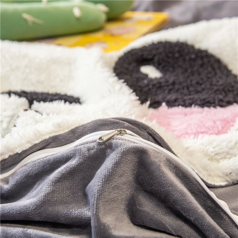 Комплект постельного белья с аппликацией в виде панды совы коалы пододеяльник