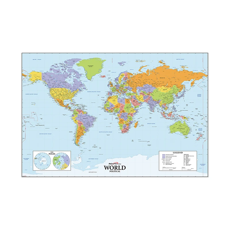 

Small Canvas Map 84*59cm World Map Wall Sticker Office Supplies Detailed Antique Poster Wall Paper for Home School Decor